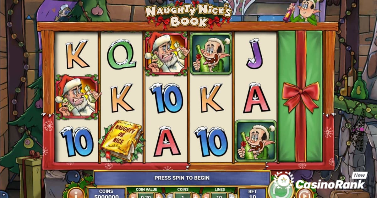 Play'n Go의 최신 크리스마스 테마 슬롯을 경험하세요: Naughty Nick's Book